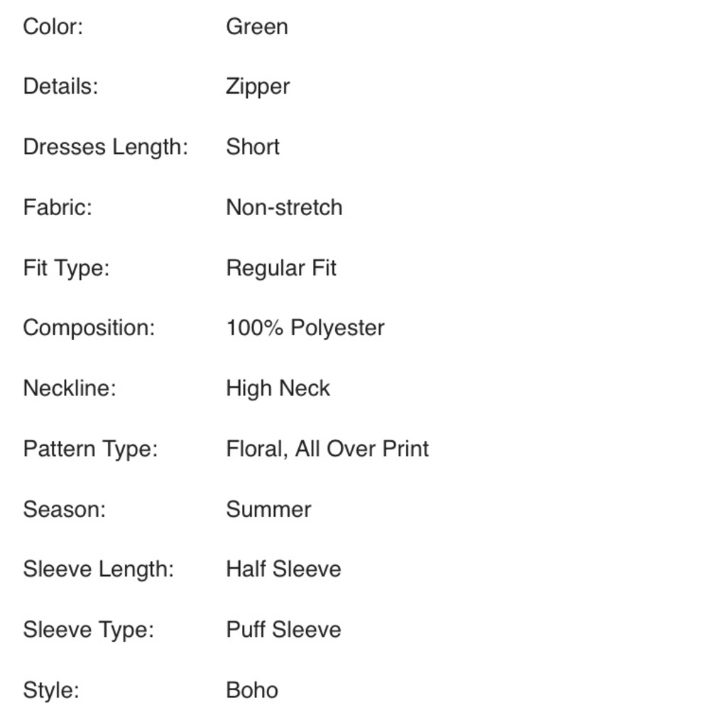 Mock Neck Green Dress - Picture 4 of 4